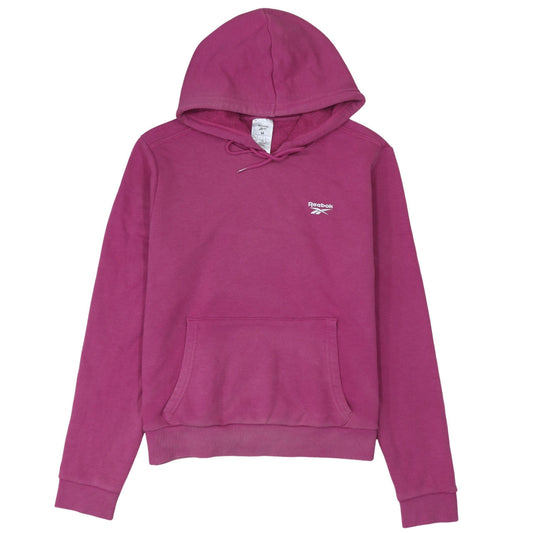 Reebok Women's Pink Pullover Hoodie - Medium Cotton Blend