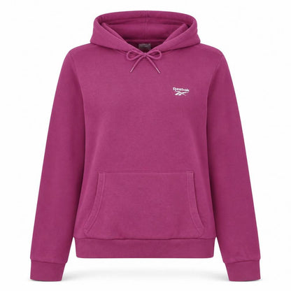 Reebok Women's Pink Pullover Hoodie - Medium Cotton Blend