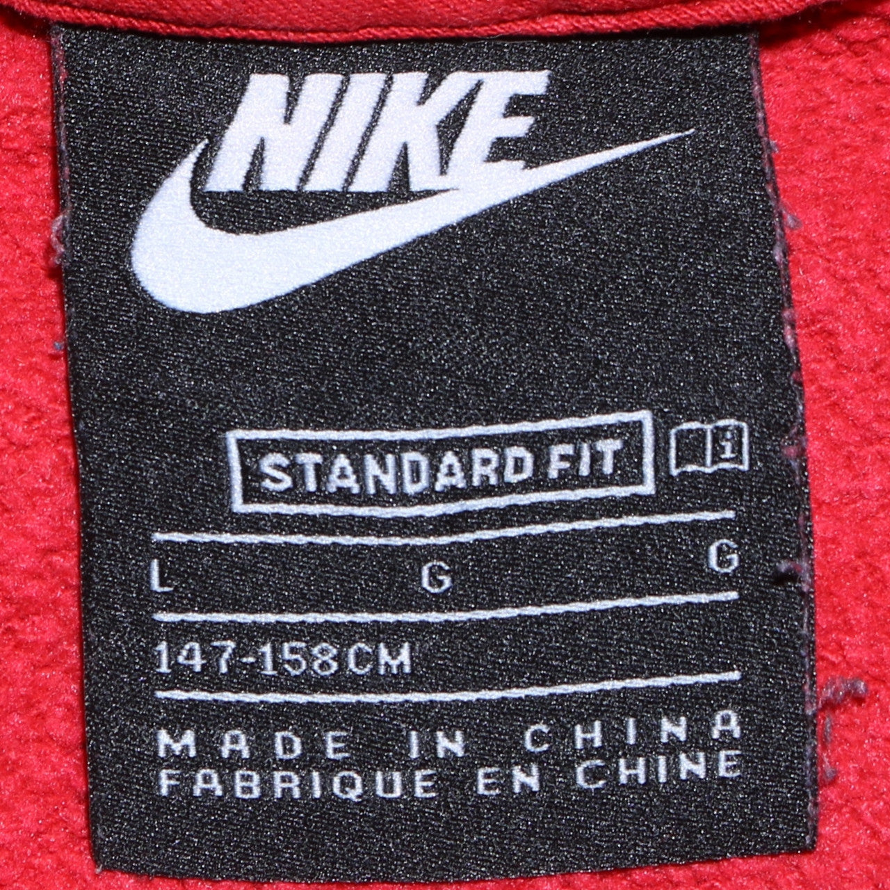 Nike Boys Red Colourblock 1/2 Zip Hoodie in Size L 147-158cm