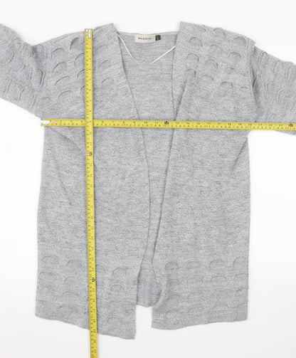 Bassini Women's Grey Knit Long Sleeve Open Cardigan Size M