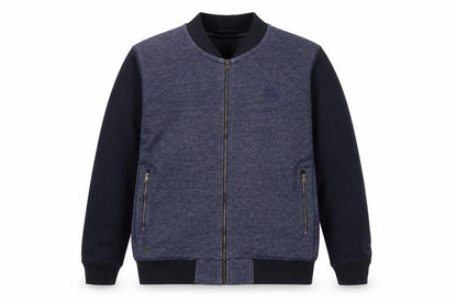 Tokyo Laundry Men's Blue Bomber Jacket L Cotton Blend Zip Casual