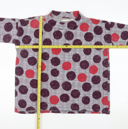 Lily & Me Women's Multicoloured Polka Dot Mock Neck T-Shirt Size 14