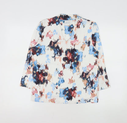 Eastex Womens Multicoloured Floral V-Neck Tunic Blouse Size 12
