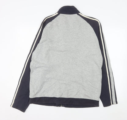 Next Men's Grey Cotton Full Zip Jacket Size L Casual Sportswear