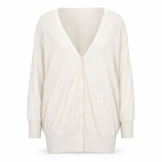 RJR.John Rocha Women’s Ivory Cotton Long Sleeve Cardigan Size 12