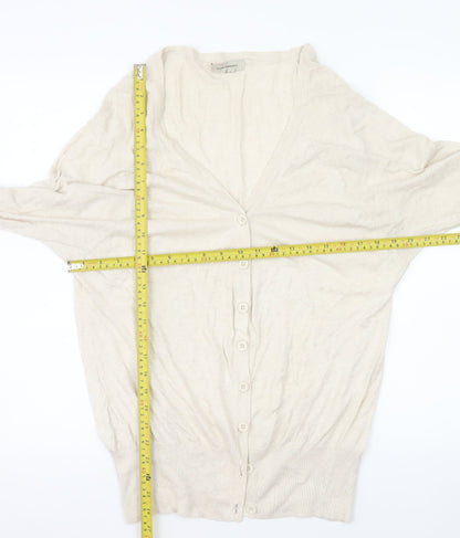 Rocha.John Rocha Women’s Ivory Cotton Long Sleeve Cardigan Size 12