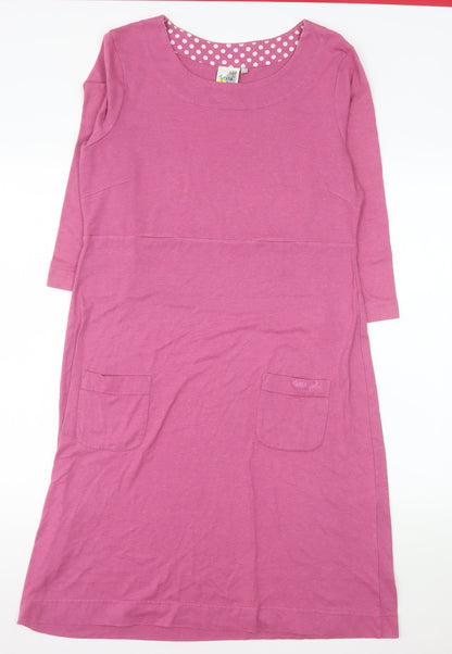 Weird Fish Womens Pink Size 14 Shift Knee Length Dress
