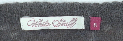 White Stuff Women Grey Size 8 Knit Knee Length Casual Dress