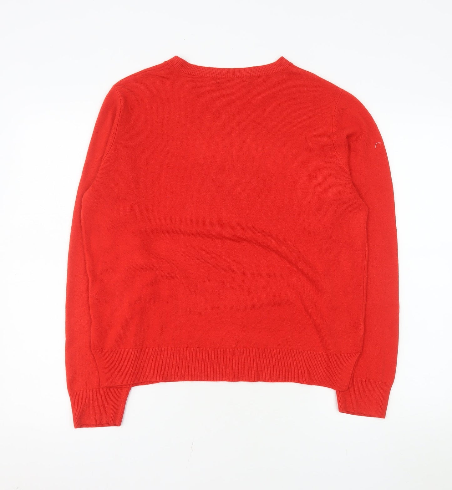 Marks and Spencer Women’s Red Crew Neck Acrylic Jumper Size 16