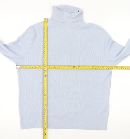 Collusion Women Blue Roll Neck Long Sleeve Acrylic Jumper Size 20