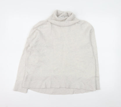 The White Company Women’s Ivory Cashmere Roll Neck Jumper L