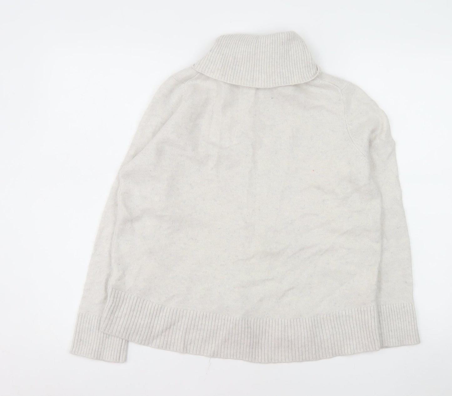 The White Company Women’s Ivory Cashmere Roll Neck Jumper L