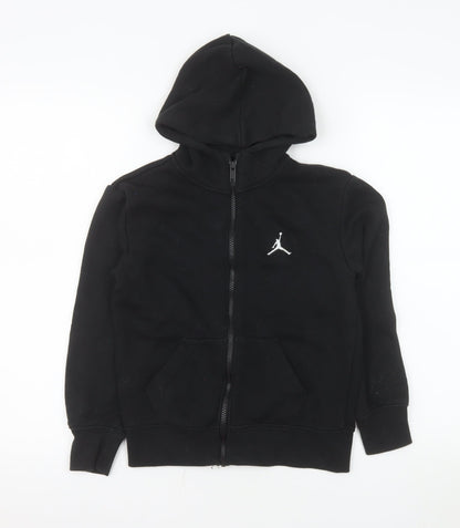 Jordan Boys Black Hoodie Jacket 8-10 Years Full Zip Hooded Fleece