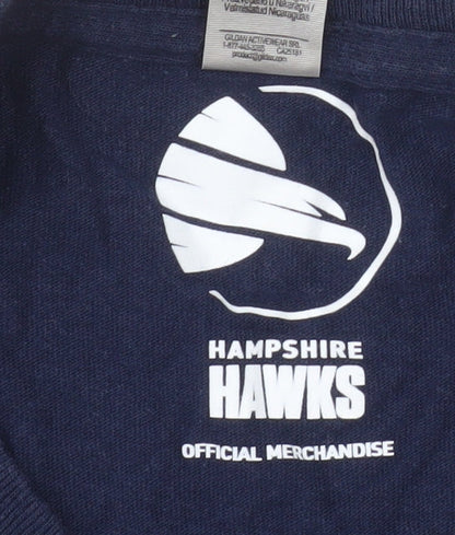 Gildan Men’s Hampshire Hawks Blue XL Sports Graphic Cotton T-Shirt