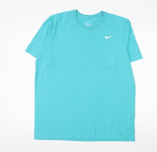 Nike Men's Blue Dri-FIT Crew Neck Short Sleeve T-Shirt L Tall