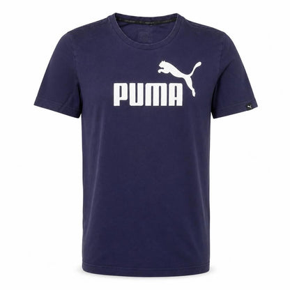 Puma Men's Navy Blue Cotton Crew Neck Short Sleeve T-Shirt M