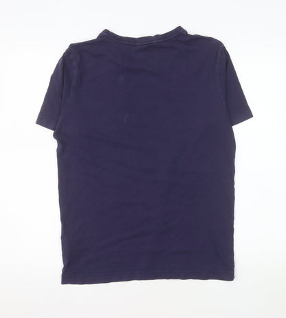 Puma Men's Navy Blue Cotton Crew Neck Short Sleeve T-Shirt M