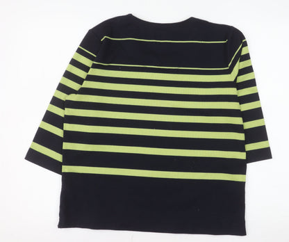 TIGI Women’s Multicoloured Striped 3/4 Sleeve T-Shirt Size 14