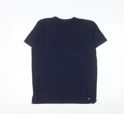 Lacoste Unisex Blue Cotton Blend Short Sleeve T-Shirt Size L