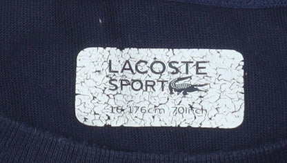 Lacoste Unisex Blue Cotton Blend Short Sleeve T-Shirt Size L