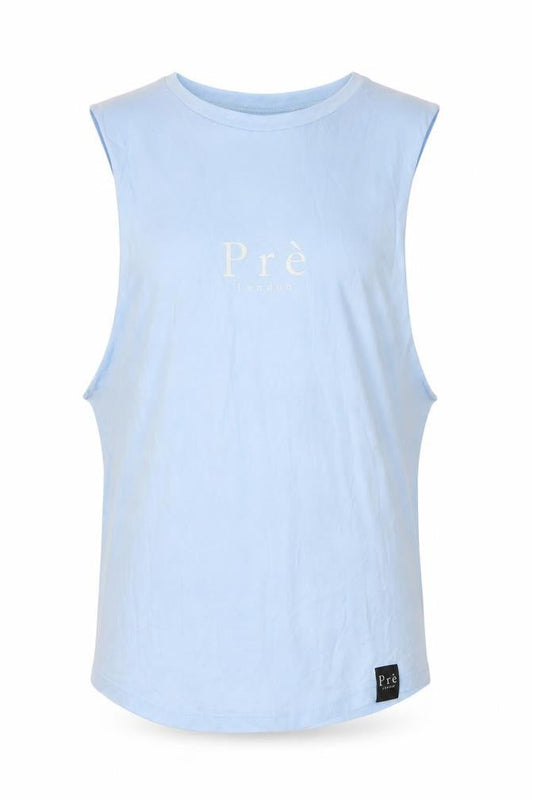 Prè London Men's Blue XS Cotton Sleeveless Tank Top