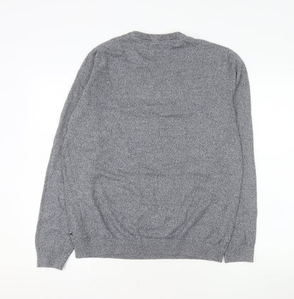 Jack & Jones Men's Grey Cotton Crew Neck Pullover Sweatshirt L