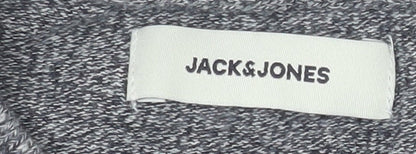 Jack & Jones Men's Grey Cotton Crew Neck Pullover Sweatshirt L