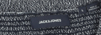 Jack & Jones Men's Grey Knit Cotton Pullover Sweatshirt L