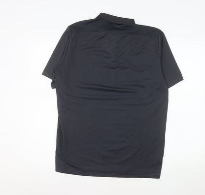Artengo by Decathlon Men's Black Polo Tennis Shirt Size M Quick Dry