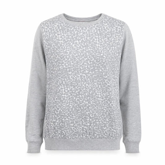 Dorothy Perkins Women Grey Animal Print Jersey Long Sleeve Top Size 6