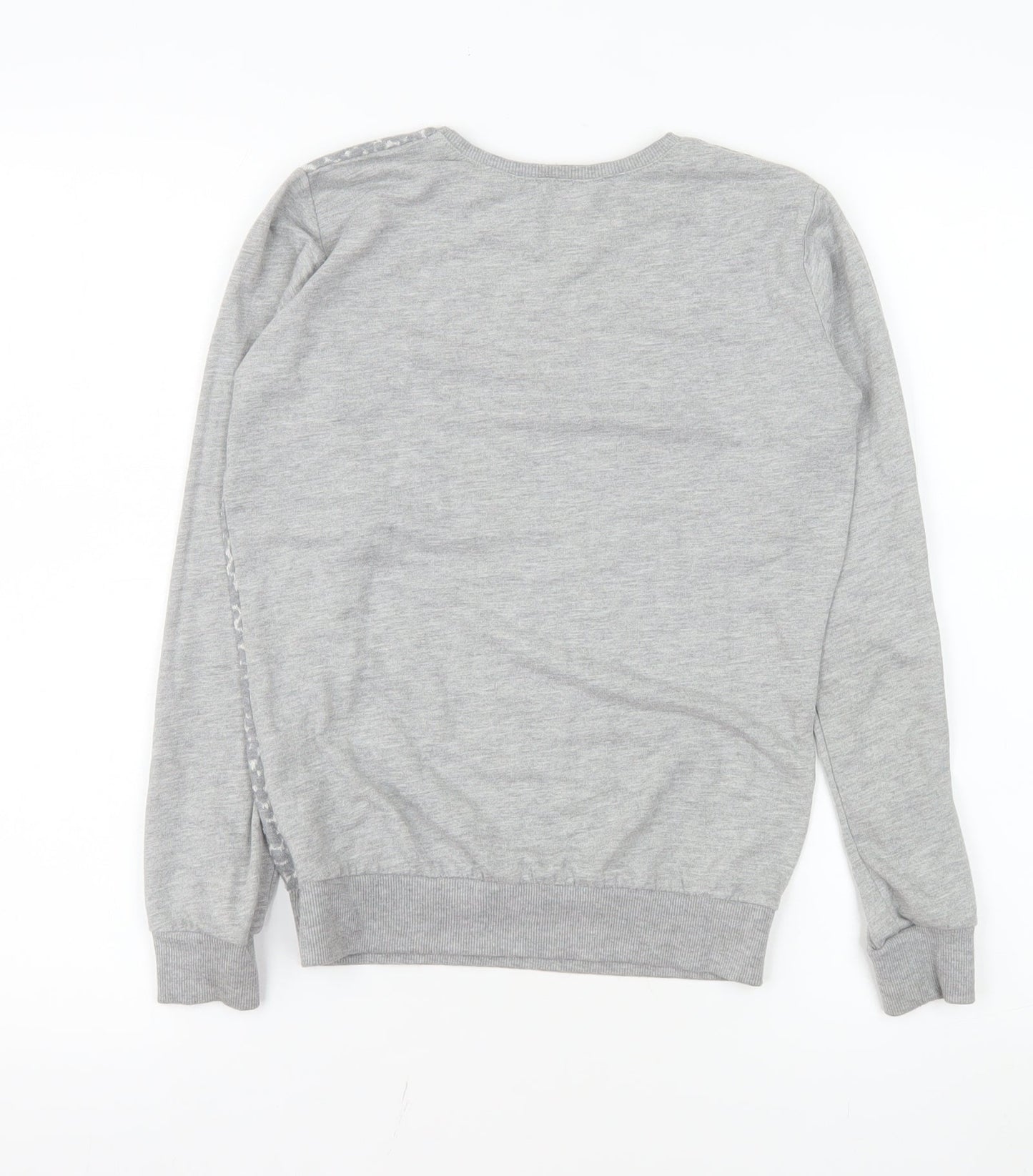 Dorothy Perkins Women Grey Animal Print Jersey Long Sleeve Top Size 6