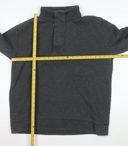Designers at Debenhams Mens Grey High Neck Knit Pullover Sweatshirt L