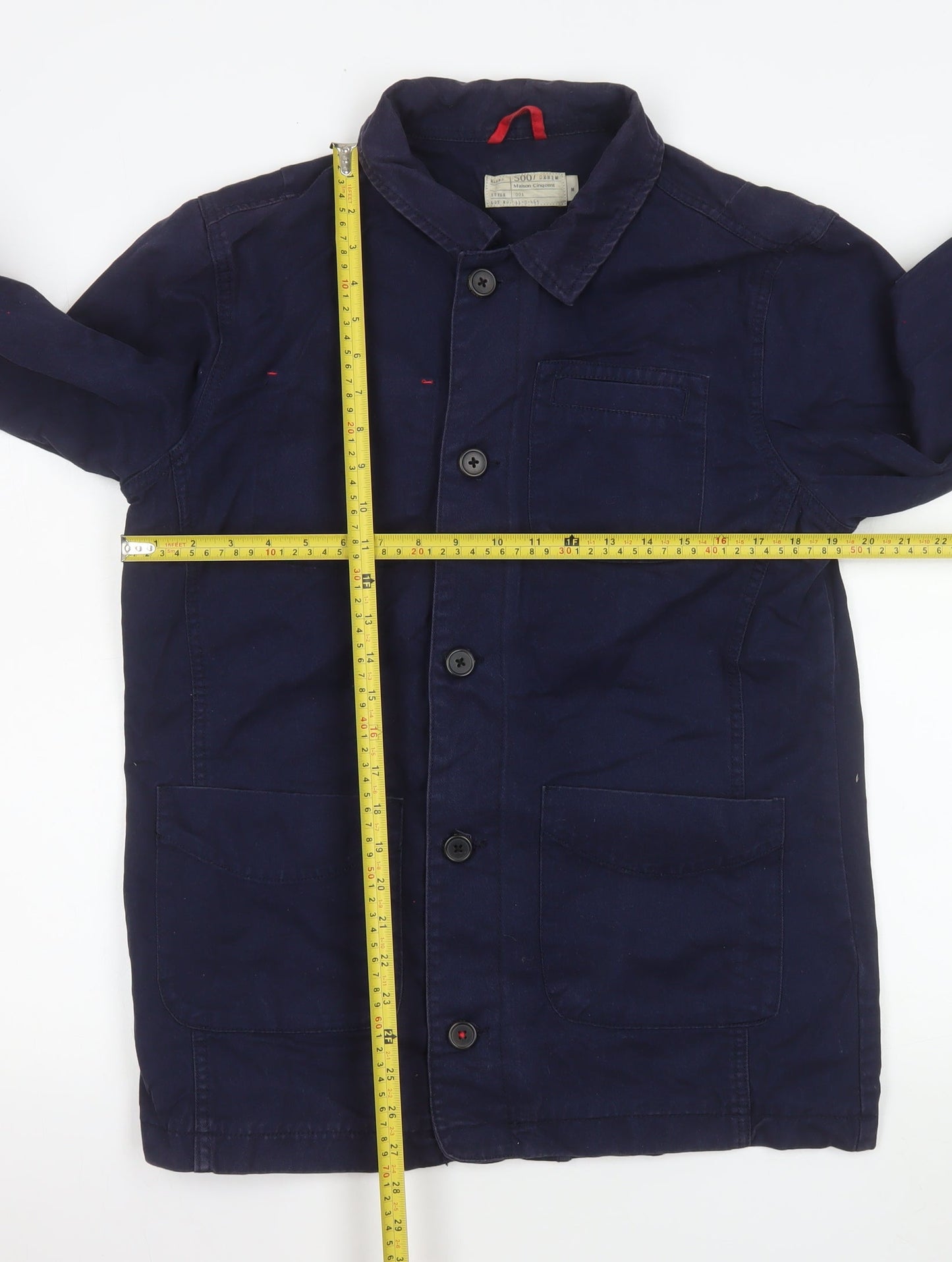 Maison Cinqcent Men's Blue Cotton Workwear Jacket Size M