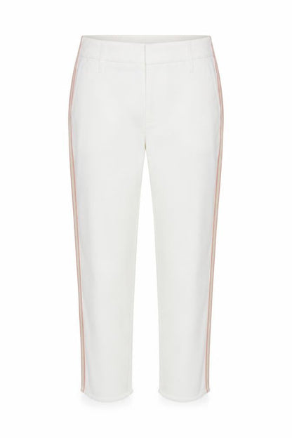 Luisa Cerano Women's White Cropped Stretch Cotton Trousers Size 10