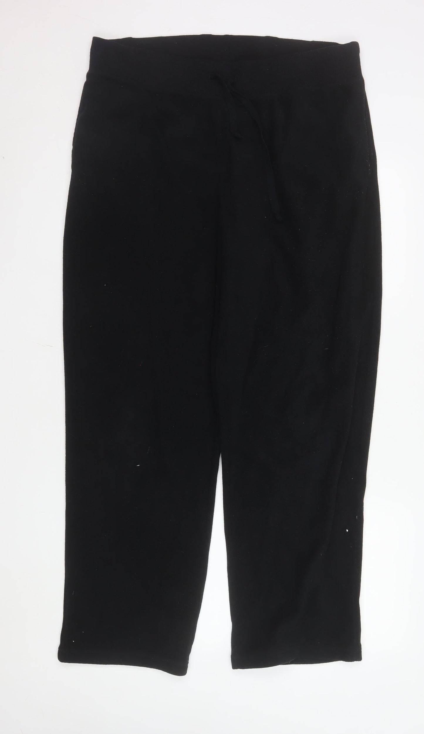 Womens UK Size XL Lands' End Regular Fit Jogger Black Trousers