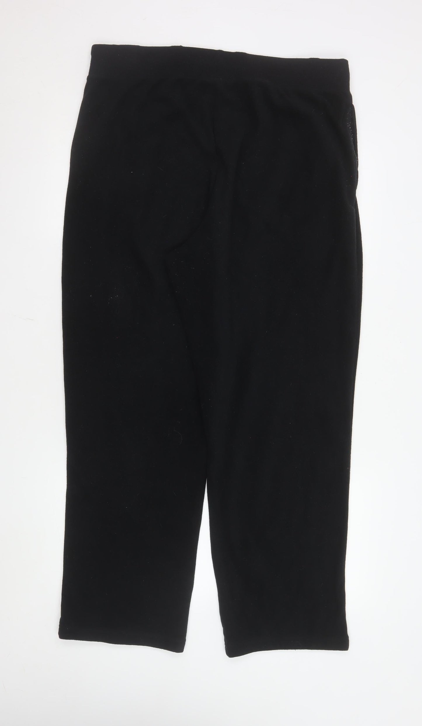 Womens UK Size XL Lands' End Regular Fit Jogger Black Trousers