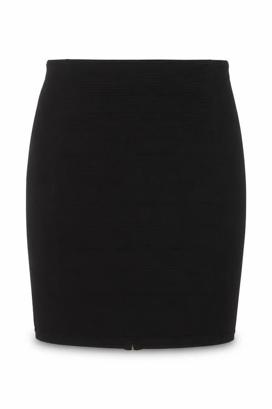 H&M Women’s Black Bandage Short Skirt Size 14 Zip Detail