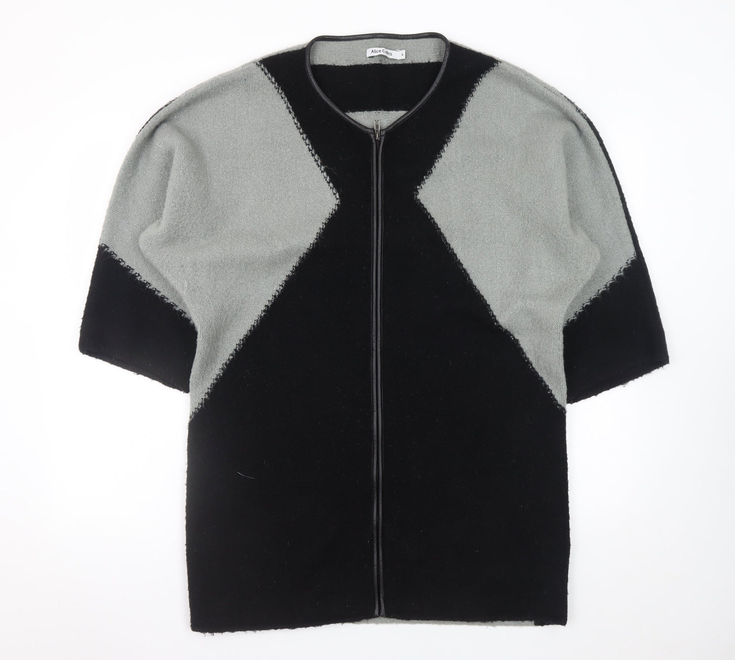 Womens UK Size 16 Alice Collins Black Full Zip Jumper