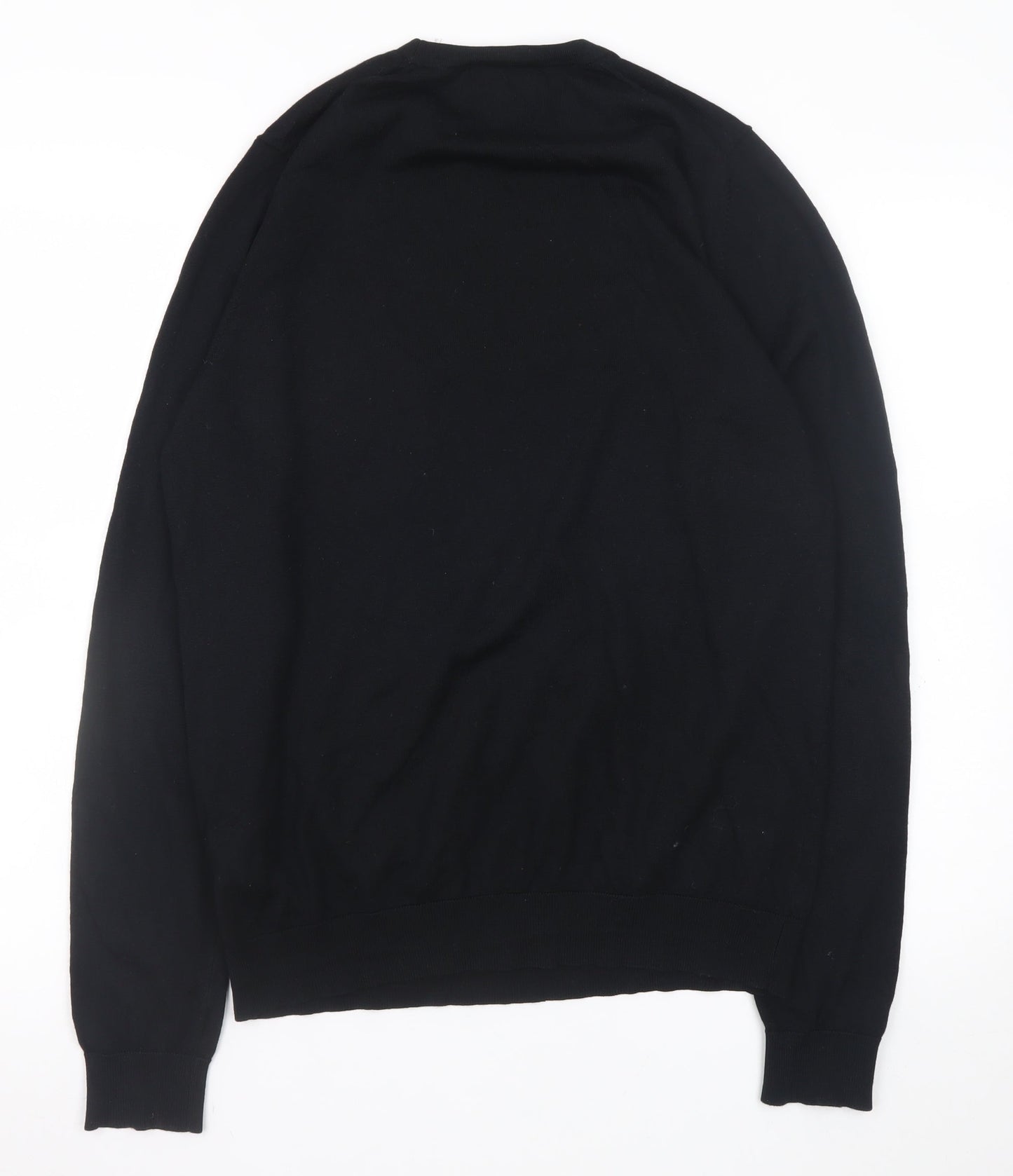 Mens UK Size M Marks and Spencer Black Pullover Jumper