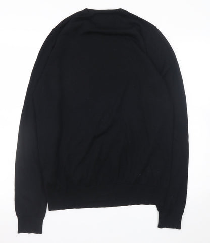 Mens UK Size M Marks and Spencer Black Pullover Jumper