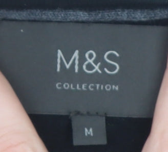 Mens UK Size M Marks and Spencer Black Pullover Jumper
