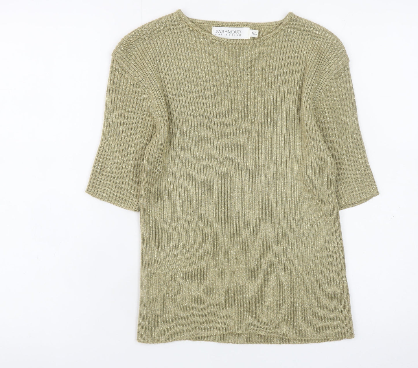 Womens UK Size M Paramour Collection Beige Pullover Jumper