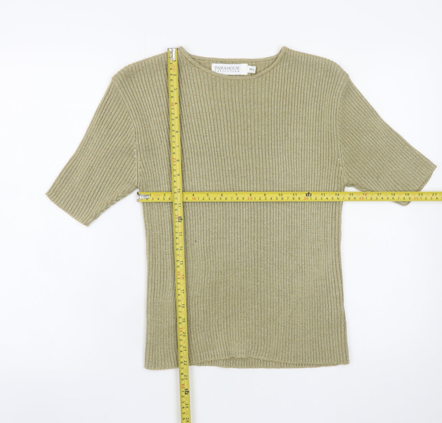 Womens UK Size M Paramour Collection Beige Pullover Jumper
