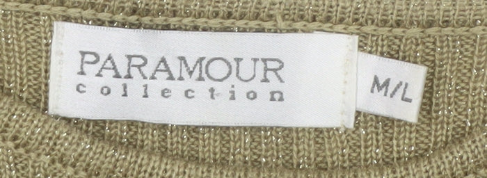 Womens UK Size M Paramour Collection Beige Pullover Jumper