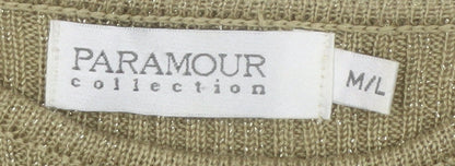 Womens UK Size M Paramour Collection Beige Pullover Jumper