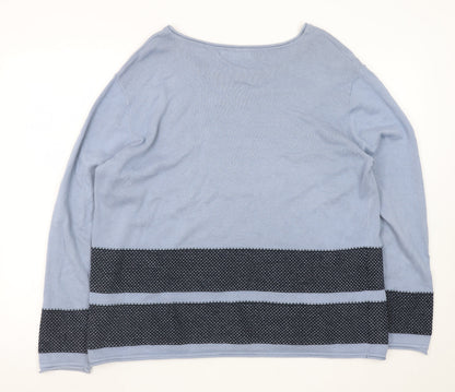 Womens UK Size 16 Lakeland Blue Pullover Jumper