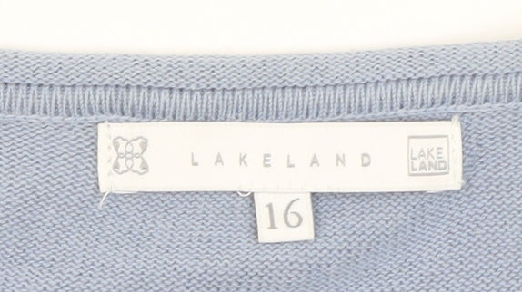 Womens UK Size 16 Lakeland Blue Pullover Jumper