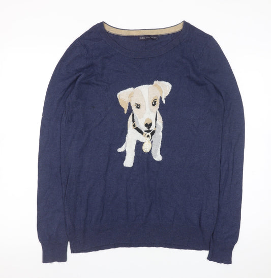 Womens UK Size 14 Marks and Spencer Blue Pullover Jumper