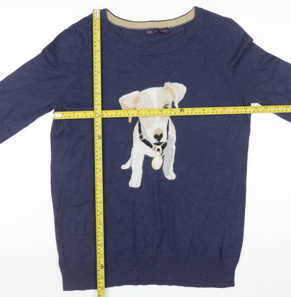 Womens UK Size 14 Marks and Spencer Blue Pullover Jumper