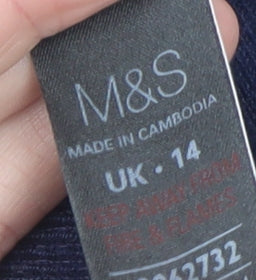 Womens UK Size 14 Marks and Spencer Blue Pullover Jumper